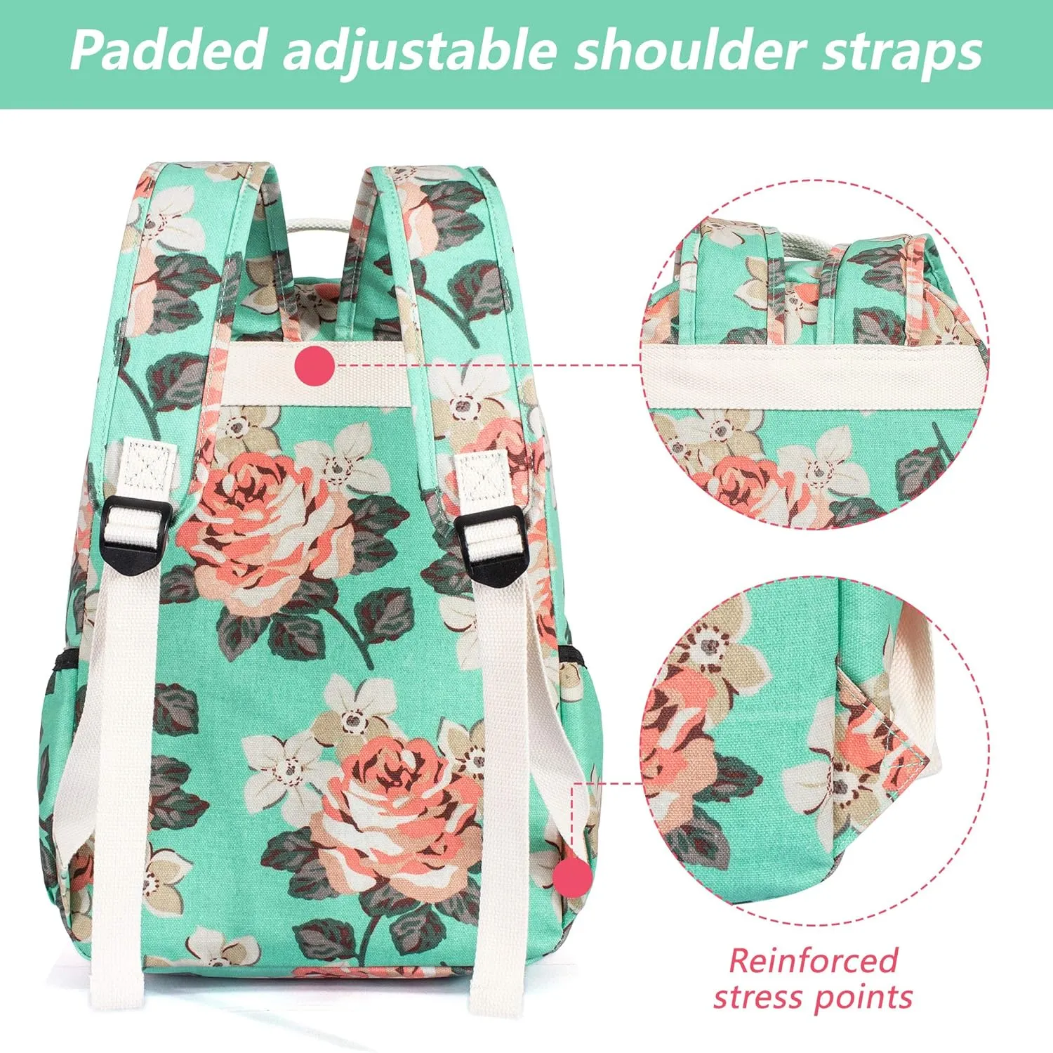 Leaper Water-resistant Floral Backpack Travel Bag bags Satchel