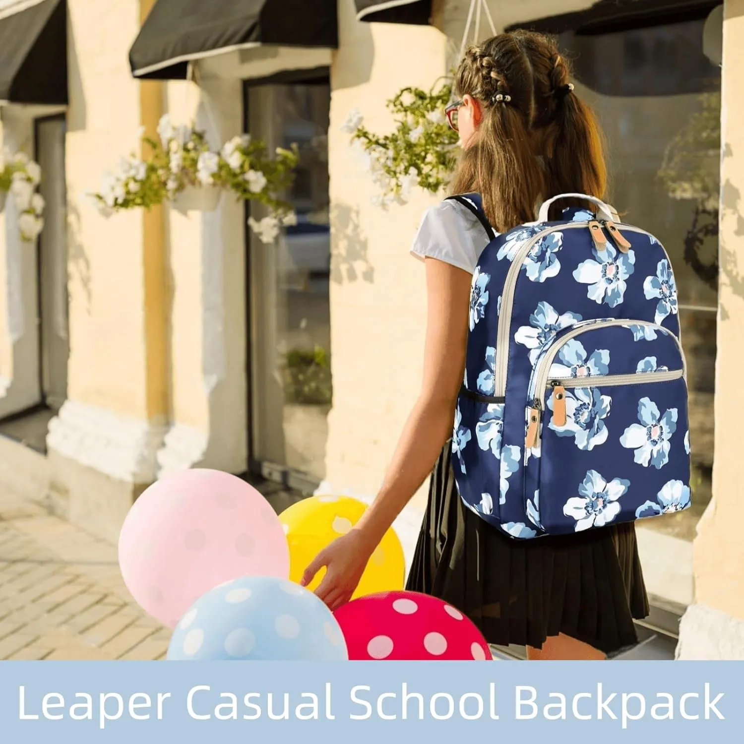 Leaper Water-resistant Floral Backpack Travel Bag bags Satchel