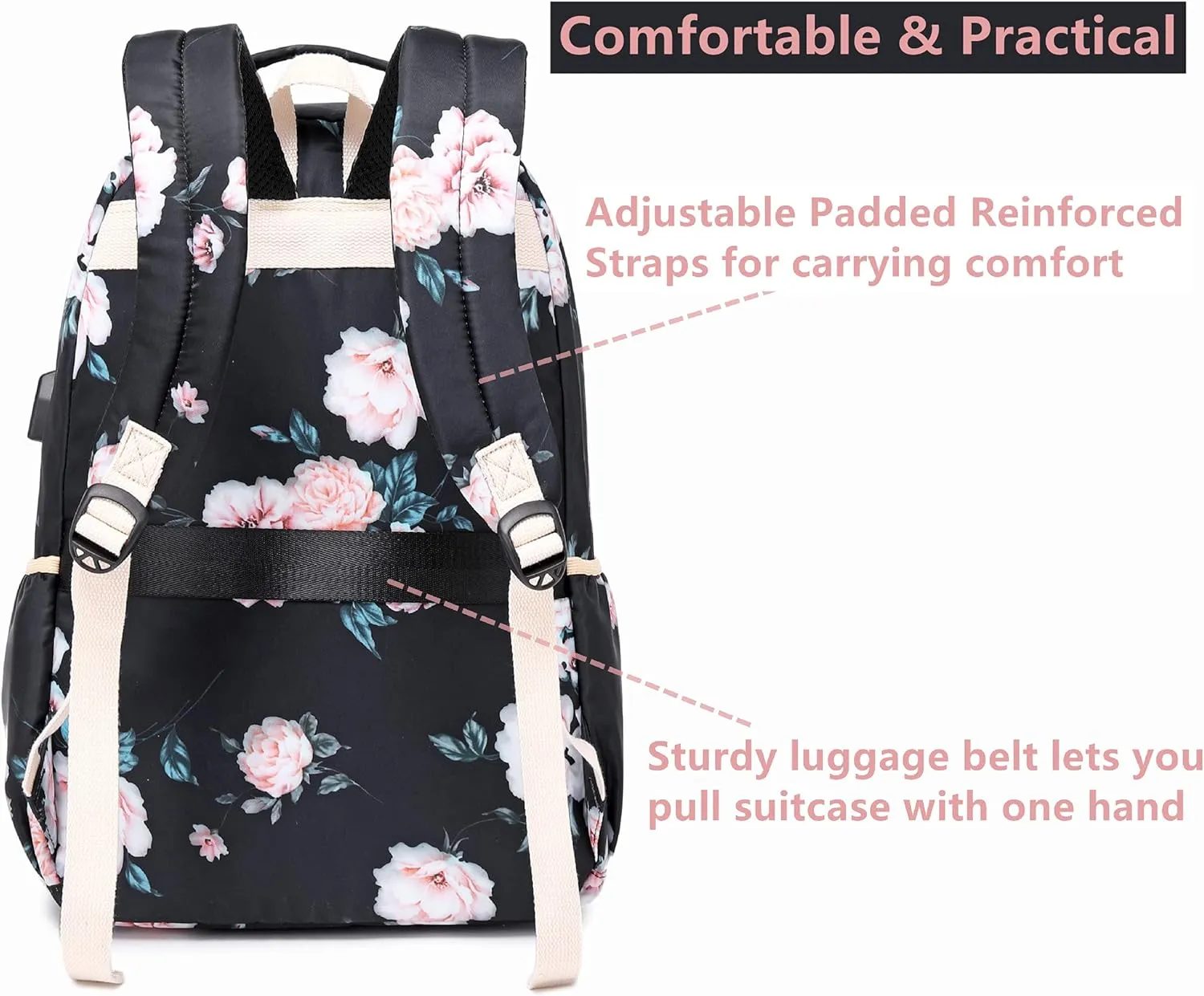 Leaper Water-resistant Floral Backpack Travel Bag bags Satchel