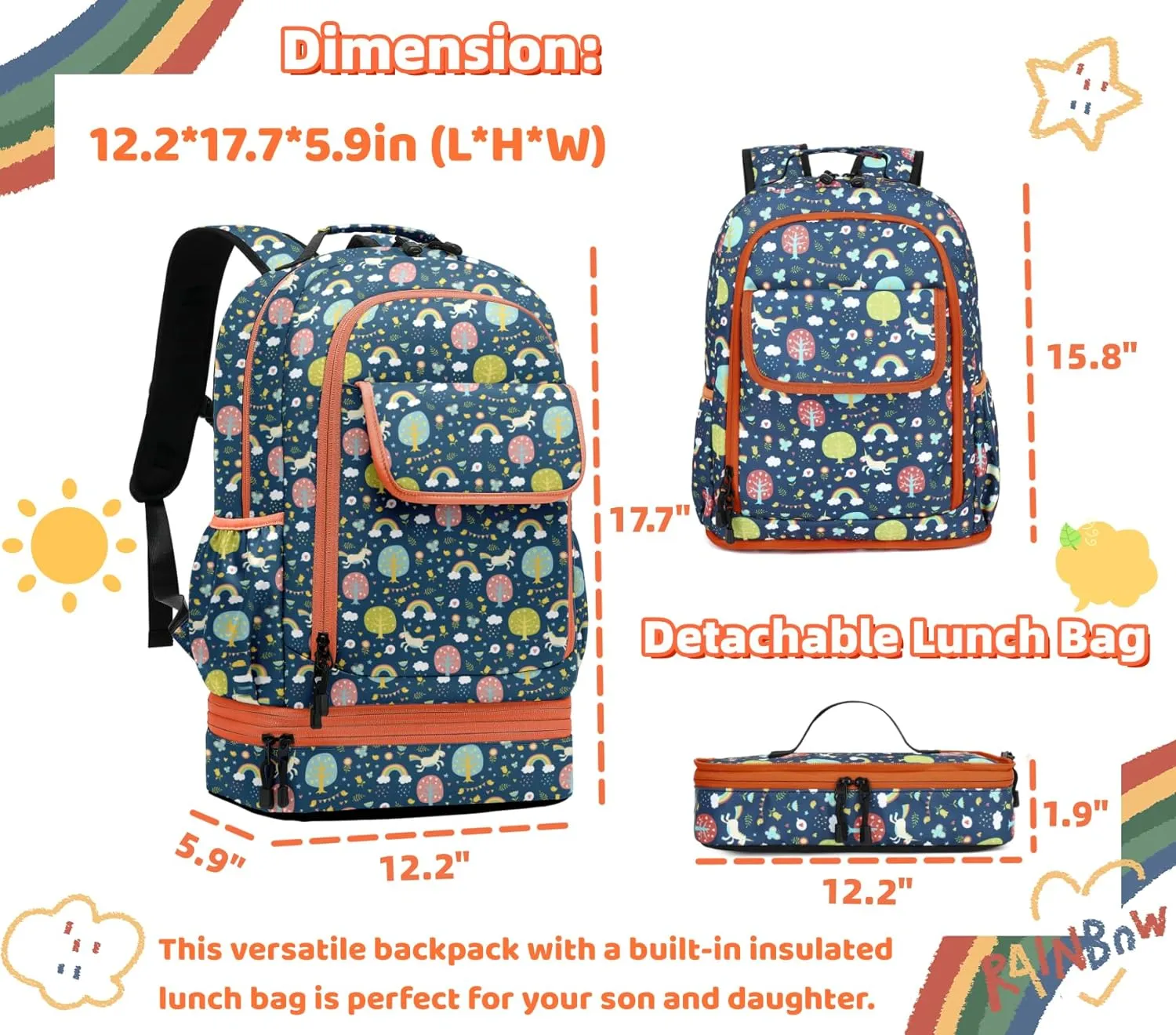 Leaper Water-resistant Floral Backpack Travel Bag bags Satchel