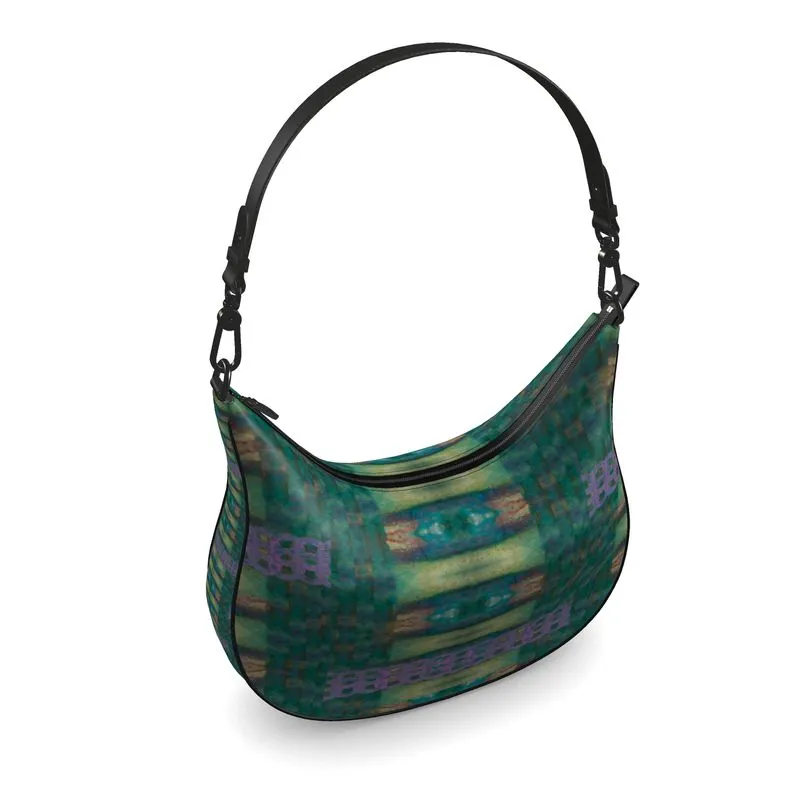 Leather Curve Hobo Bag (Chain Collection) RJSTH@Fabric#4 RJSTHs2021 RJS