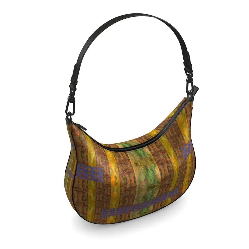 Leather Curve Hobo Bag (Chain Collection) RJSTH@Fabric#6 RJSTHs2021 RJS