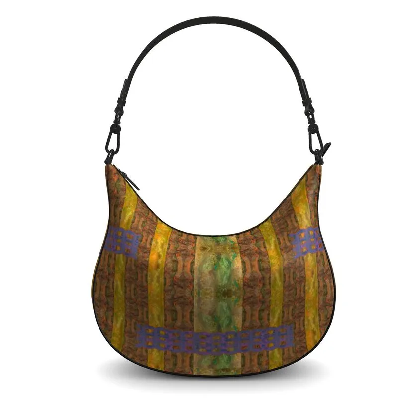Leather Curve Hobo Bag (Chain Collection) RJSTH@Fabric#6 RJSTHs2021 RJS