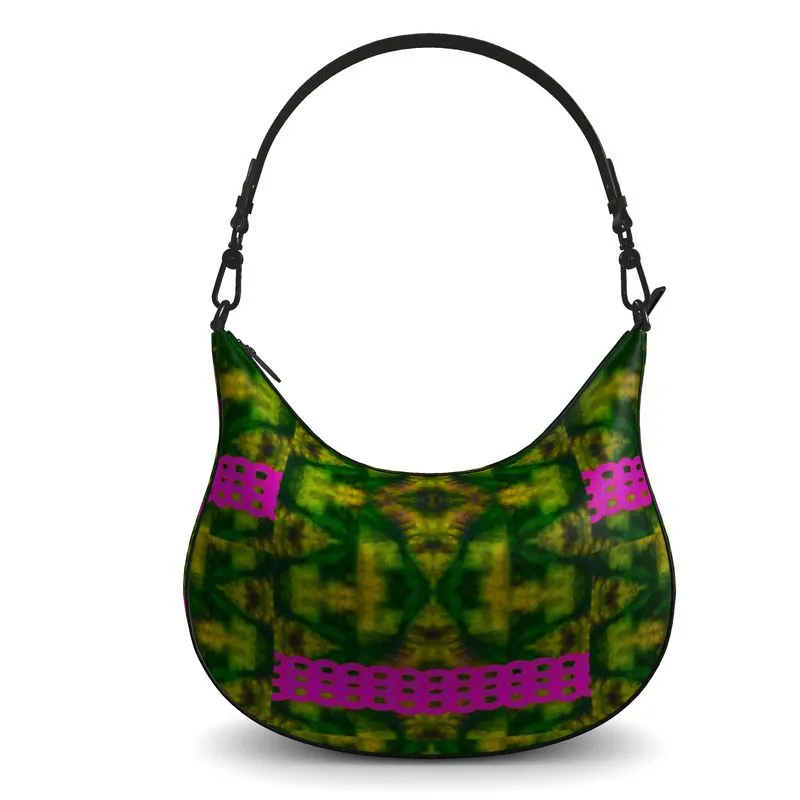 Leather Curve Hobo Bag (Chain Collection) RJSTH@Fabric#7 RJSTHs2021 RJS