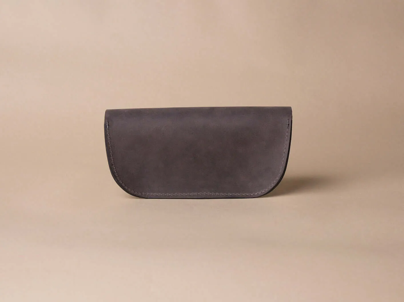 Leather Glasses Case | Grey