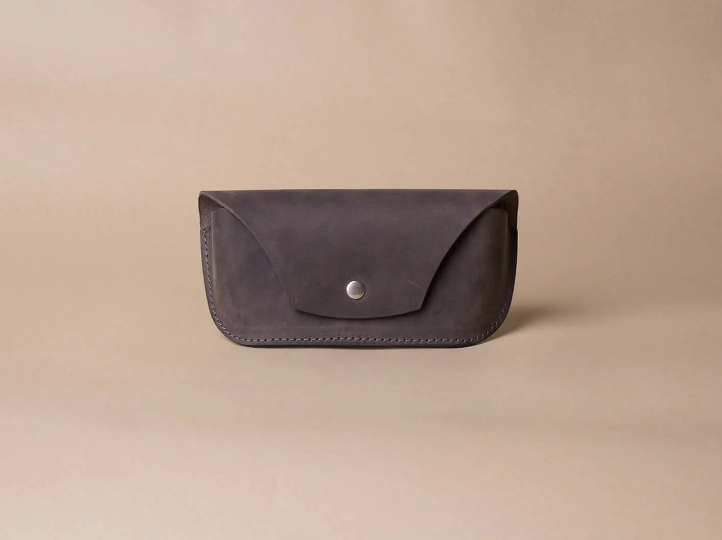 Leather Glasses Case | Grey