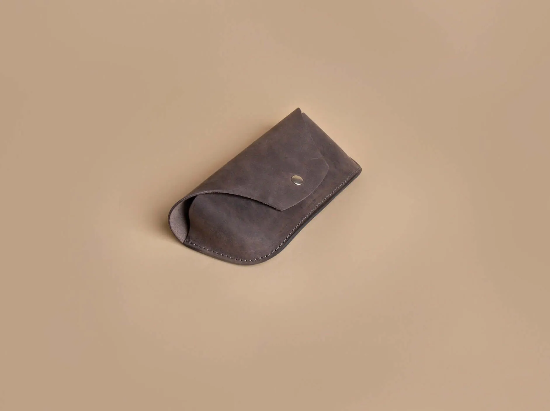 Leather Glasses Case | Grey