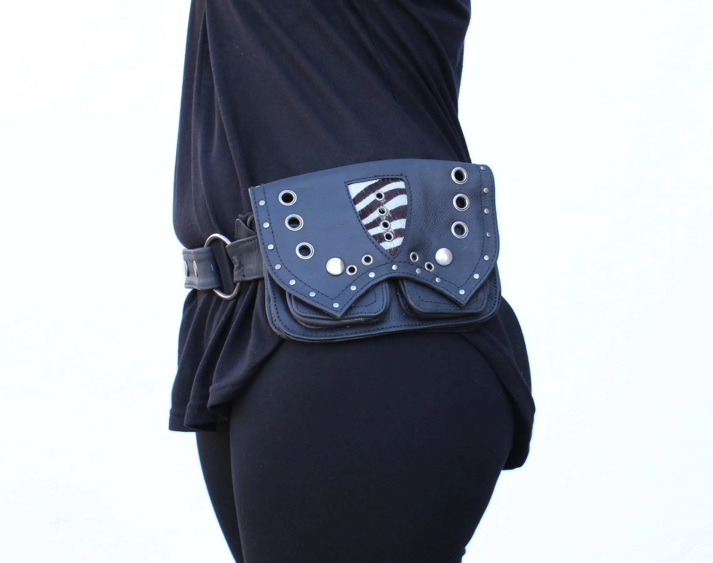 Leather Single Pocket Belt
