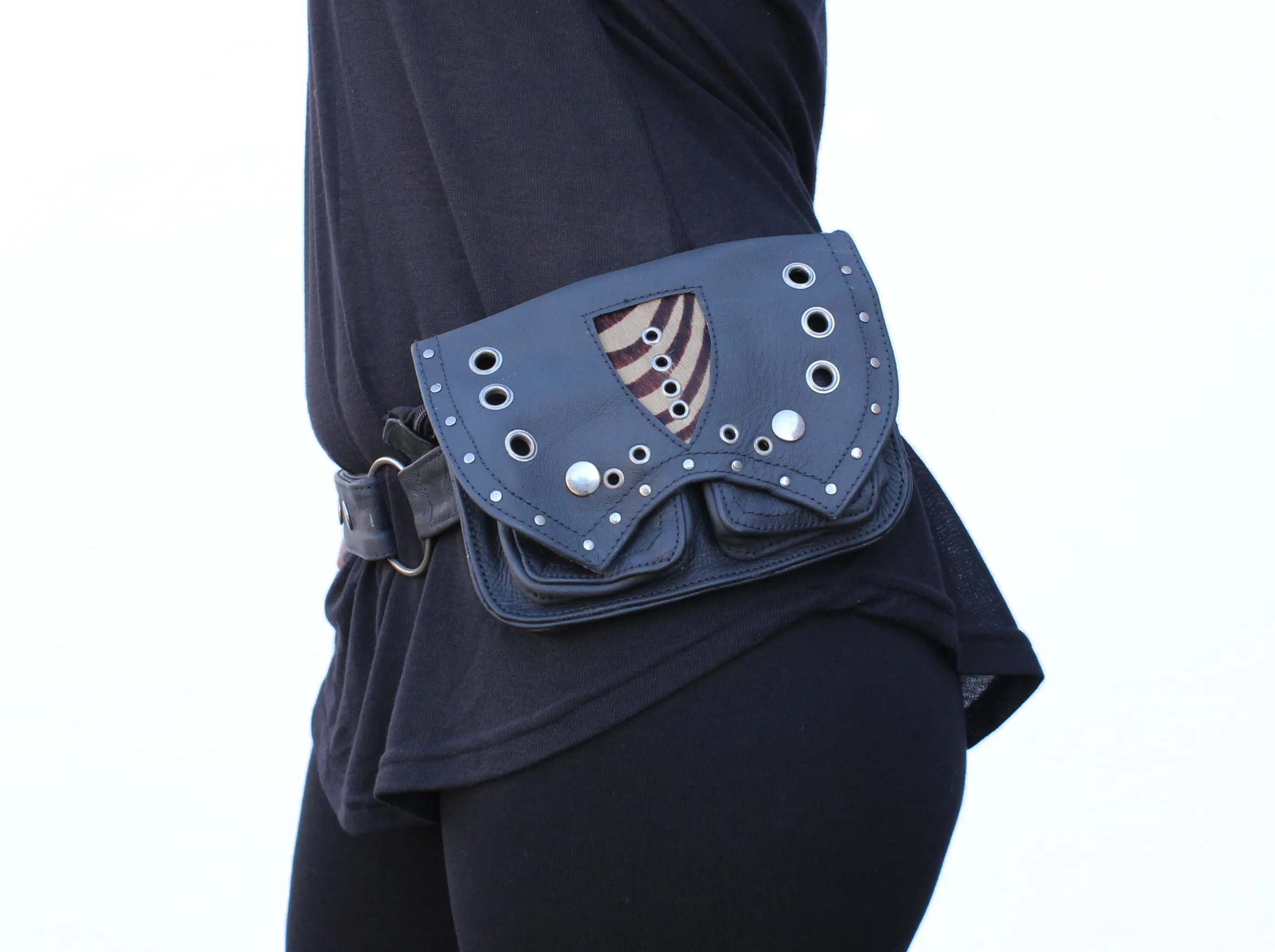 Leather Single Pocket Belt