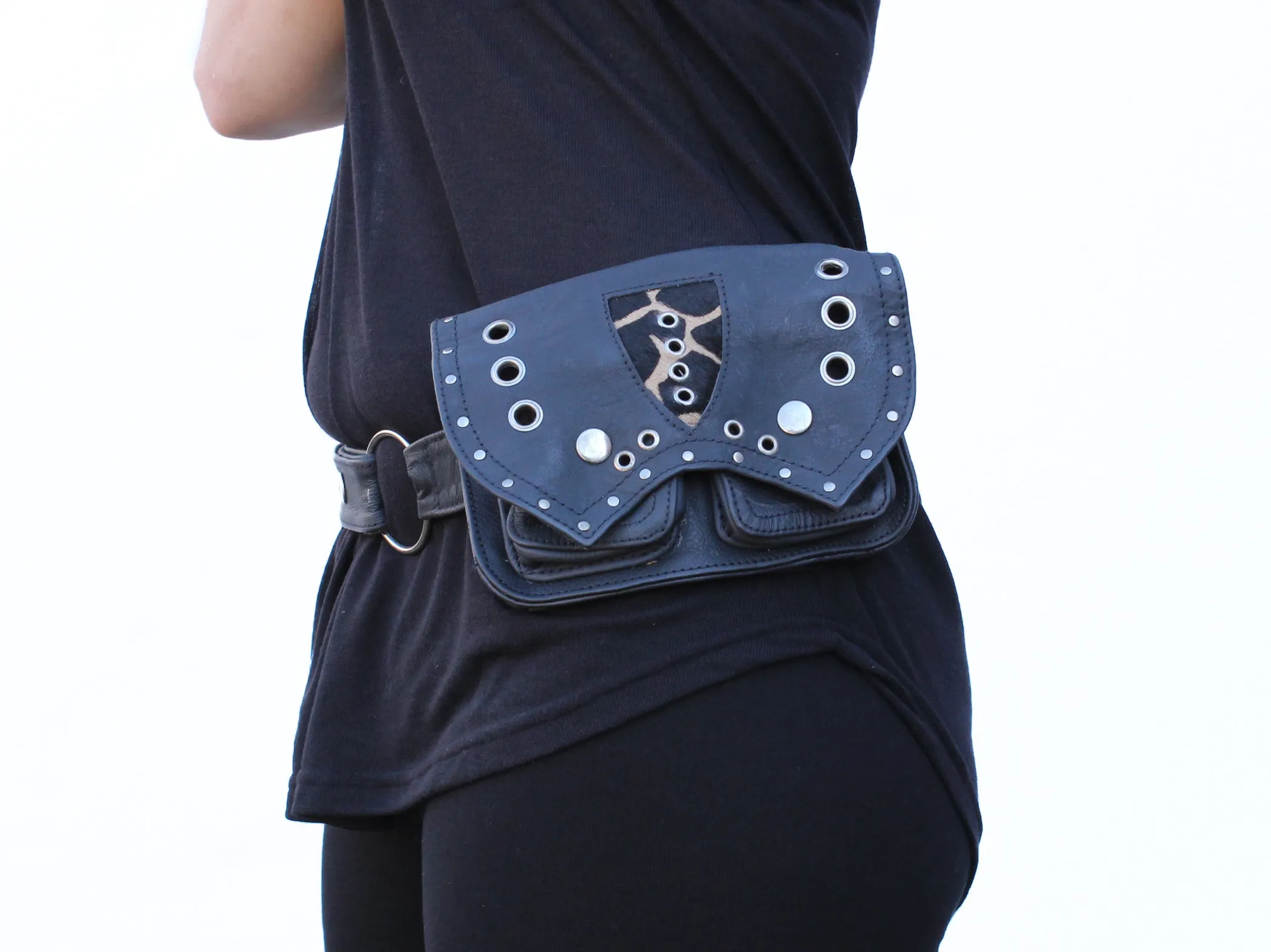 Leather Single Pocket Belt