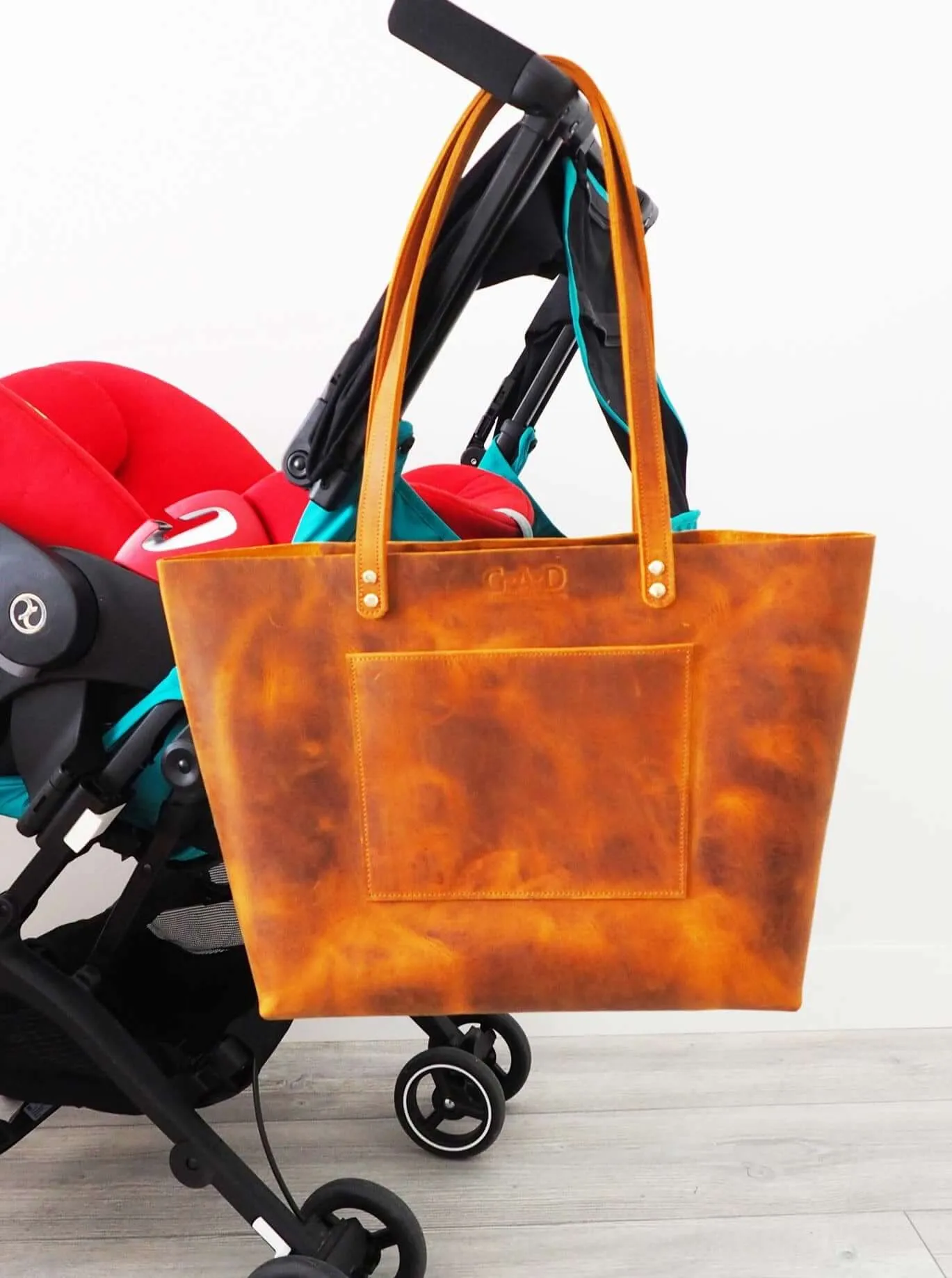 Leather Tote Bag | Camel Color