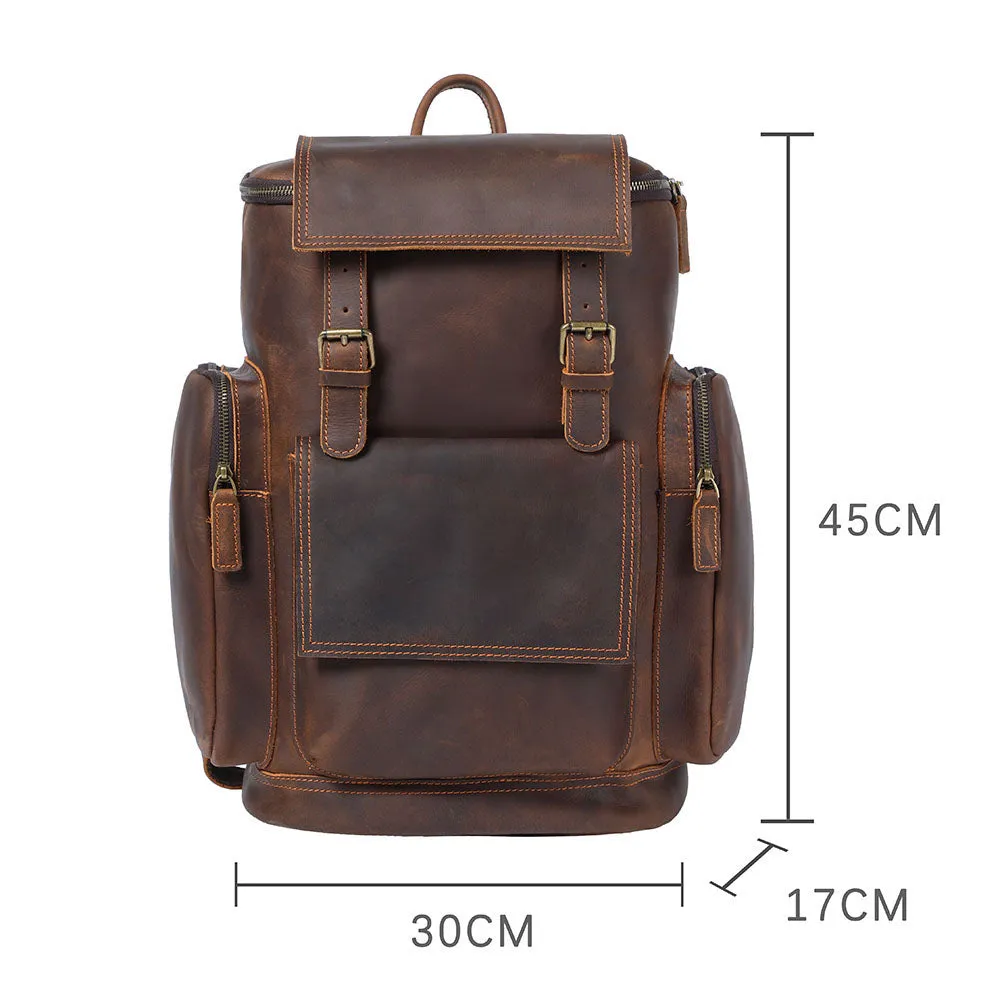 Leder-Laptop-Rucksack | HORE