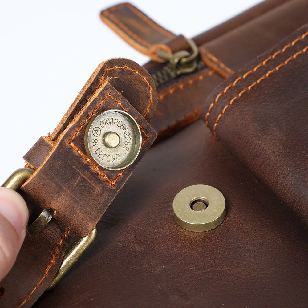 Leder-Laptop-Rucksack | HORE