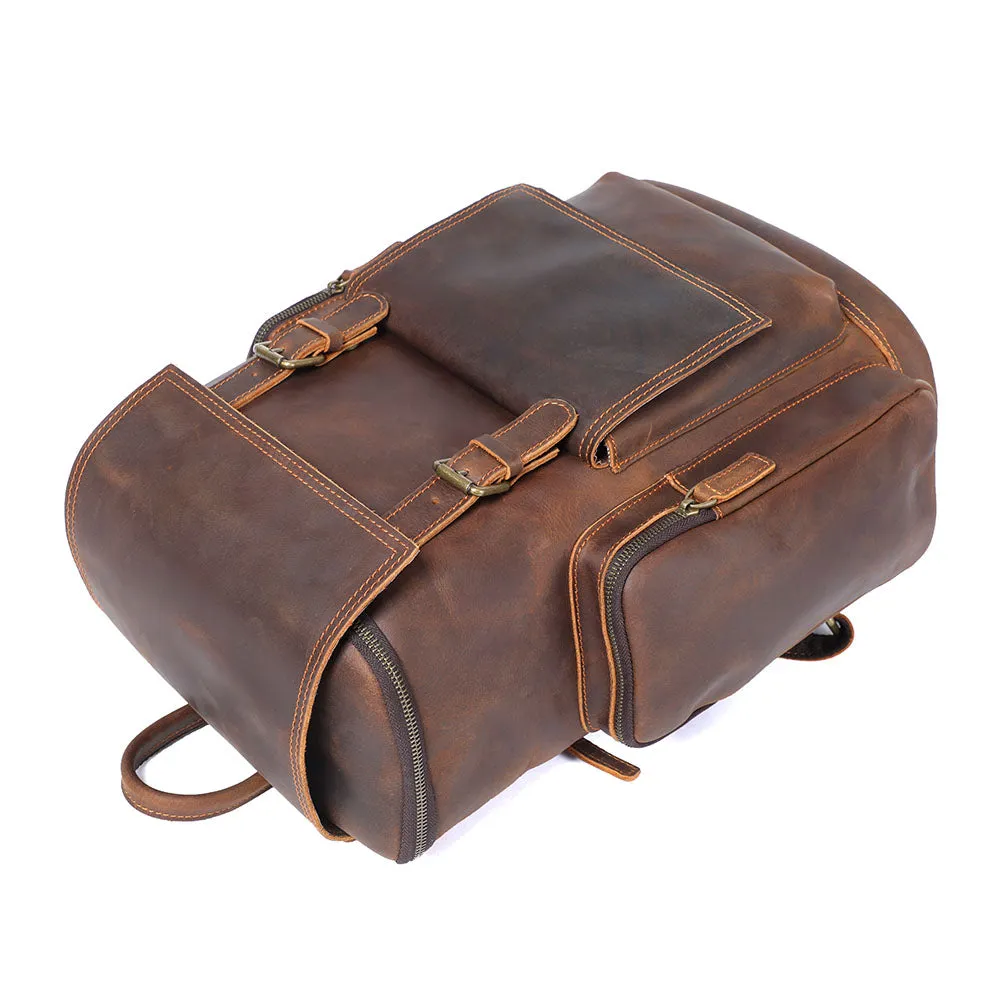 Leder-Laptop-Rucksack | HORE