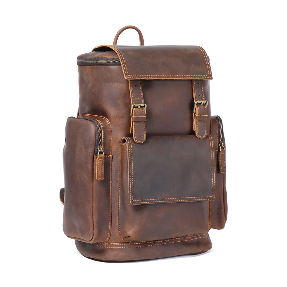 Leder-Laptop-Rucksack | HORE