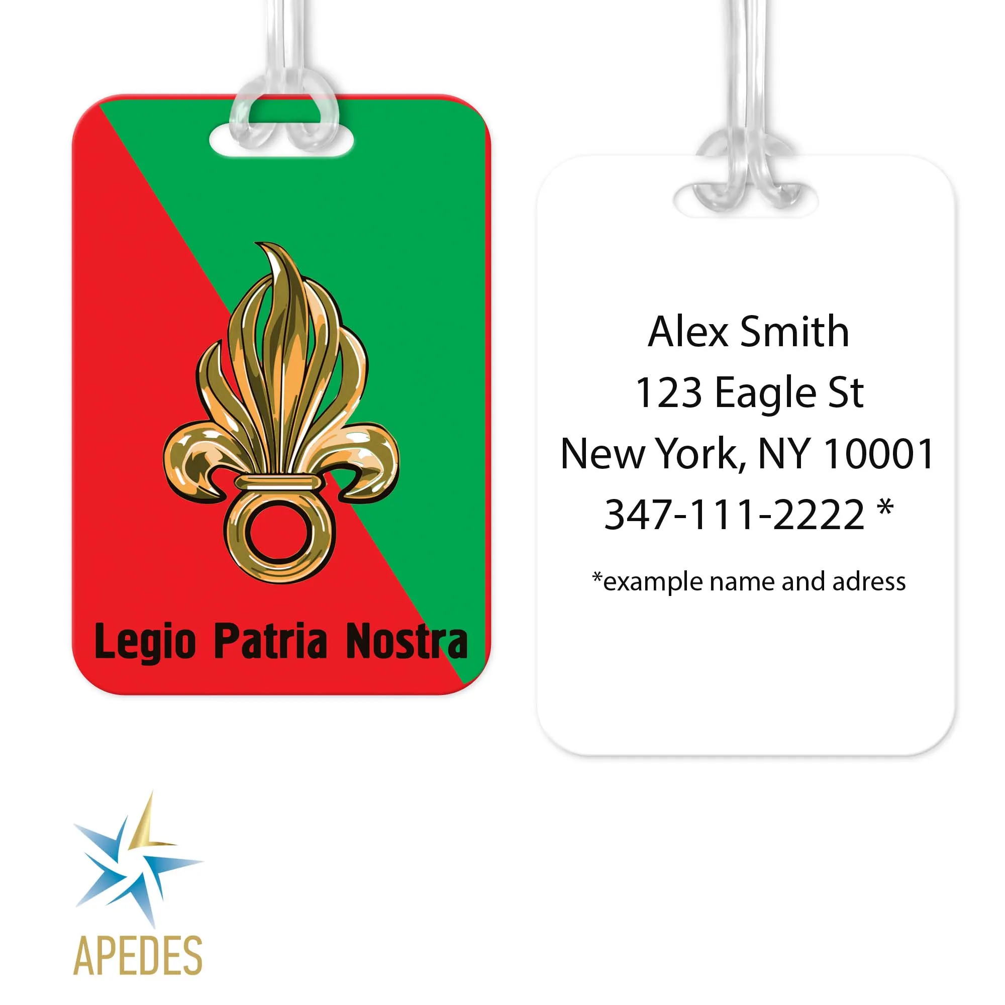 Legio Patria Nostra French Foreign Legion Rectangle Luggage Tag