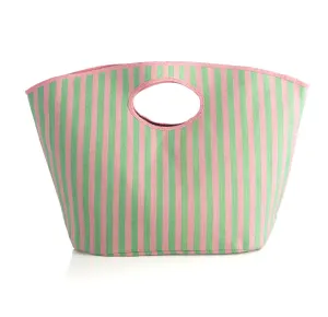 Lolita Green and Pink Stripe Tote