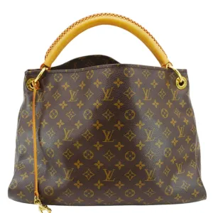 LOUIS VUITTON Artsy MM Monogram Canvas Hobo Bag Brown