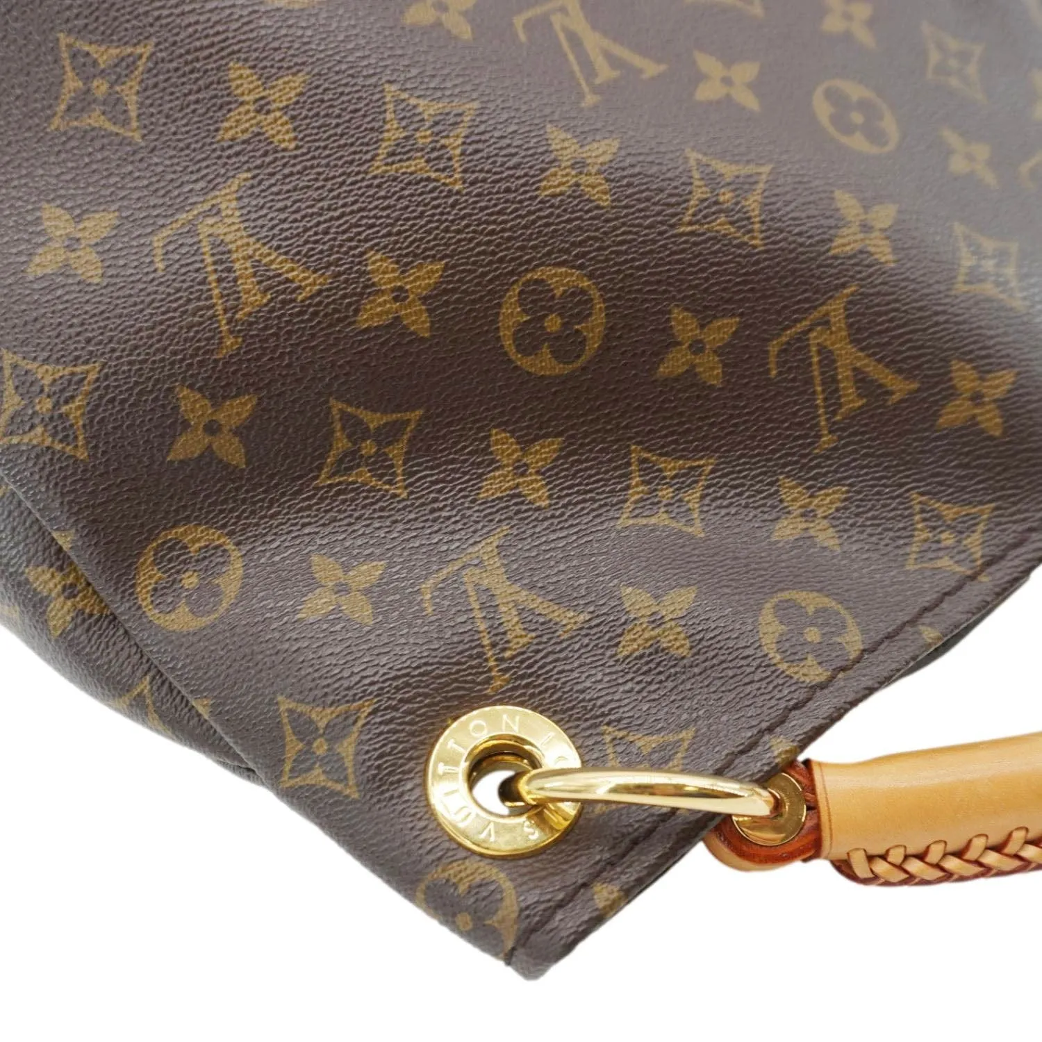 LOUIS VUITTON Artsy MM Monogram Canvas Hobo Bag Brown