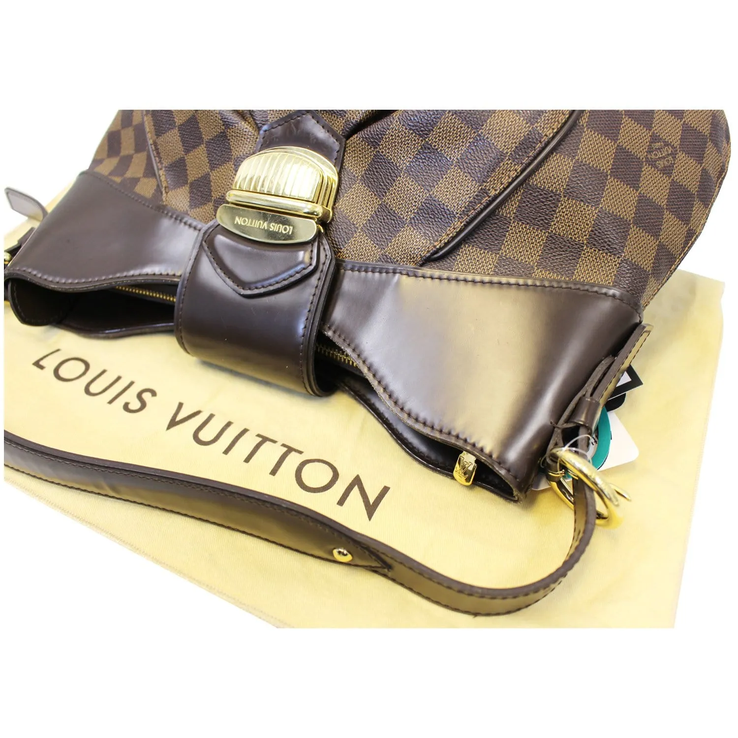 LOUIS VUITTON Damier Ebene Sistina MM Shoulder Bag