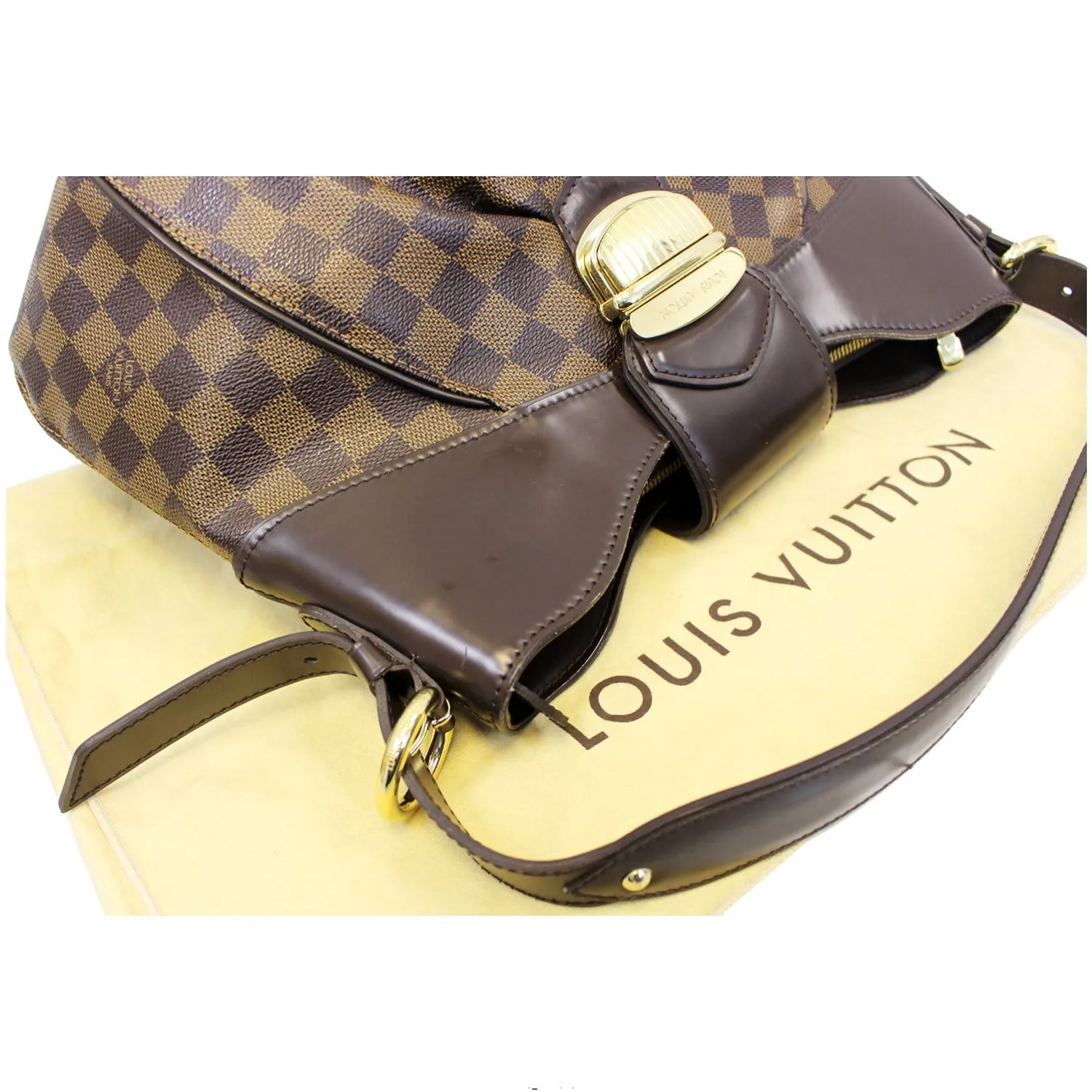 LOUIS VUITTON Damier Ebene Sistina MM Shoulder Bag