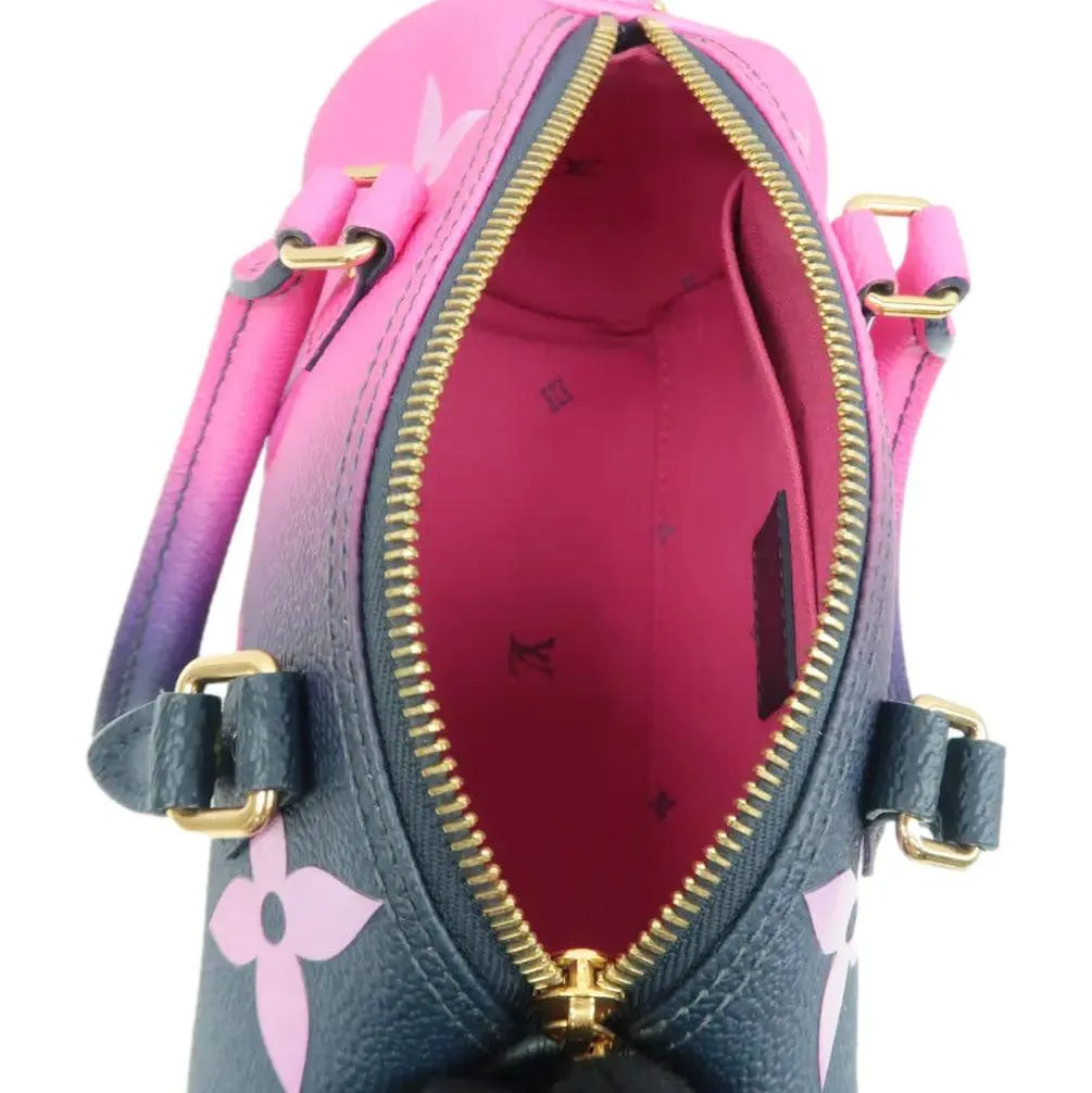 LOUIS VUITTON Papillon BB Spring In The City Monogram Giant Shoulder Bag Midnight Fuchsia