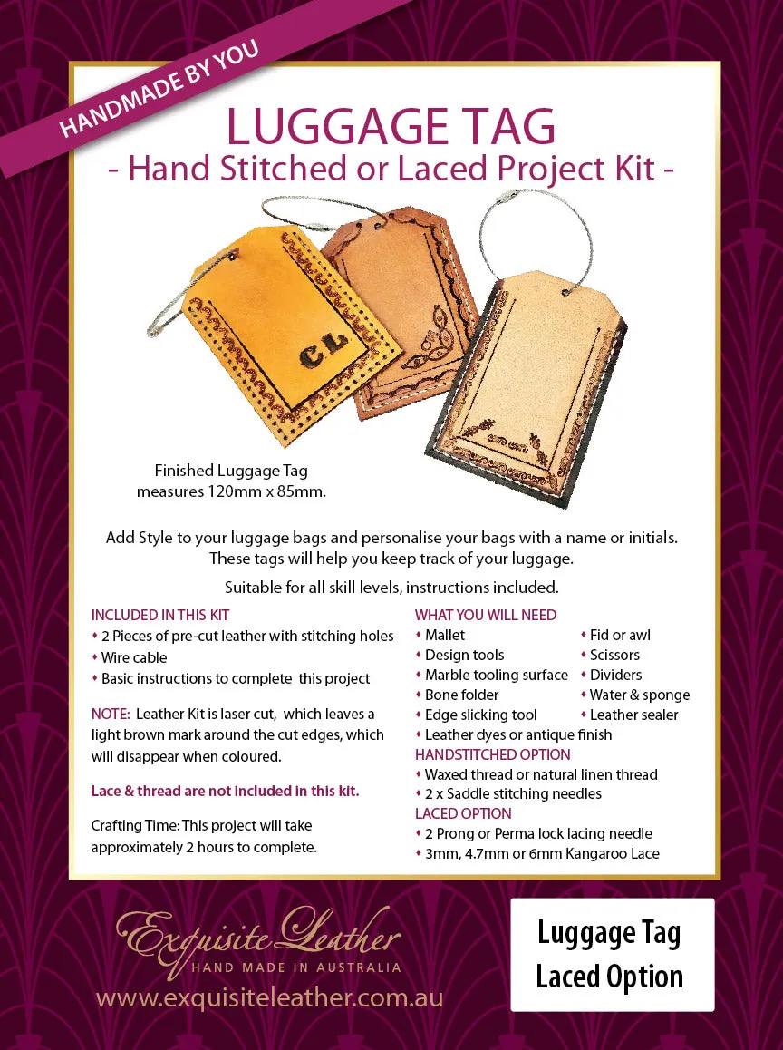 Luggage Tag - Laced Kit - FREE SHIPPING