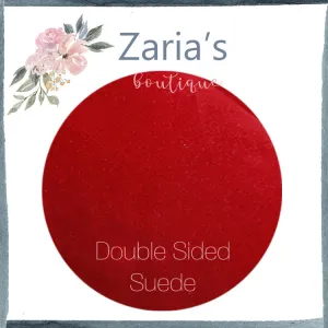 Luxe DOUBLE SIDED Suede Nubuck Faux Leather Sheets ~ Bold Red