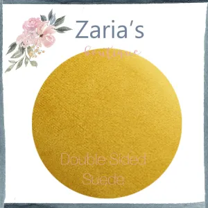 Luxe DOUBLE SIDED Suede Nubuck Faux Leather Sheets ~ Golden Mustard