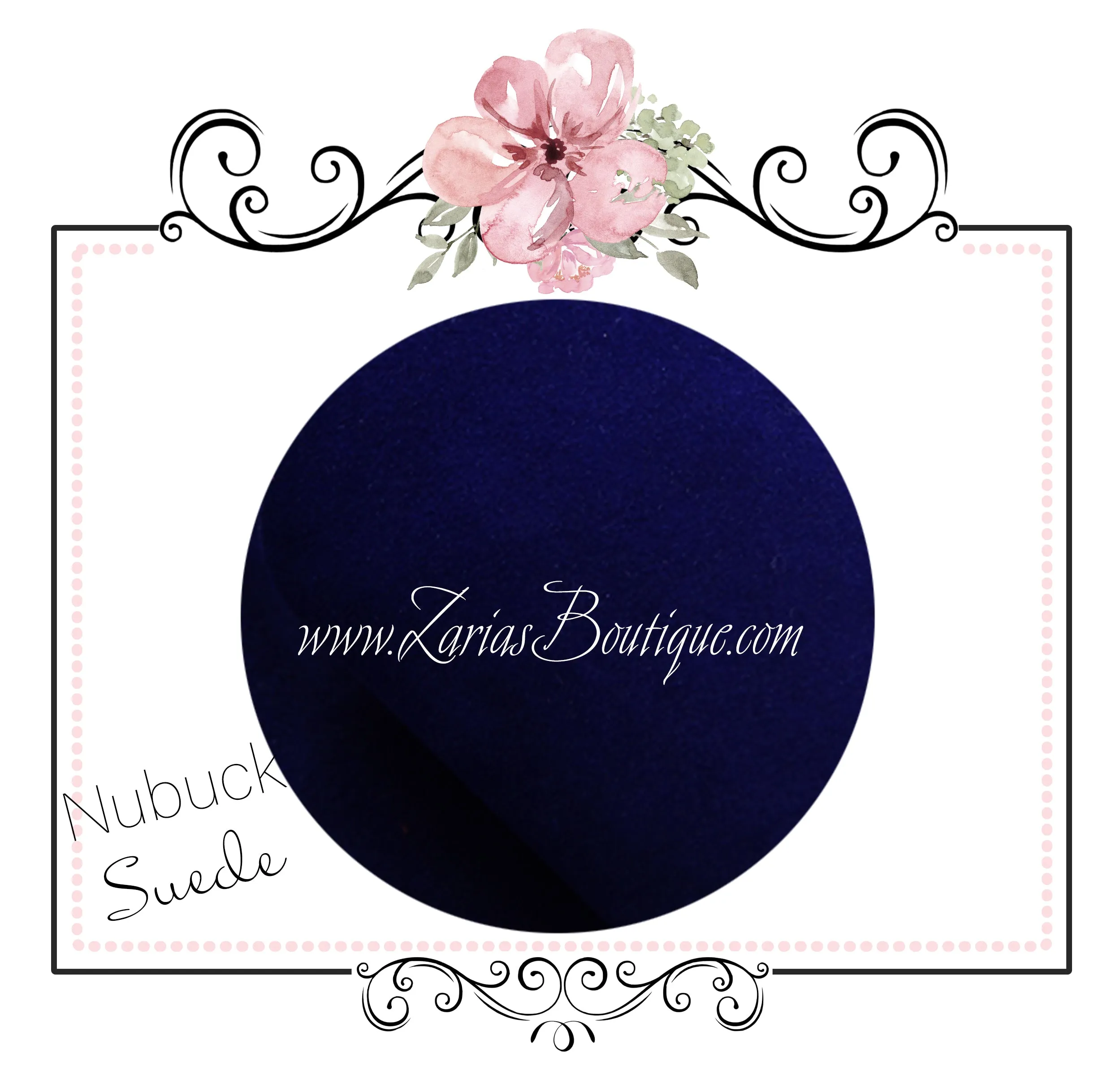 Luxe DOUBLE SIDED Suede Nubuck Faux Leather Sheets ~ Navy Blue ~ 1.02mm