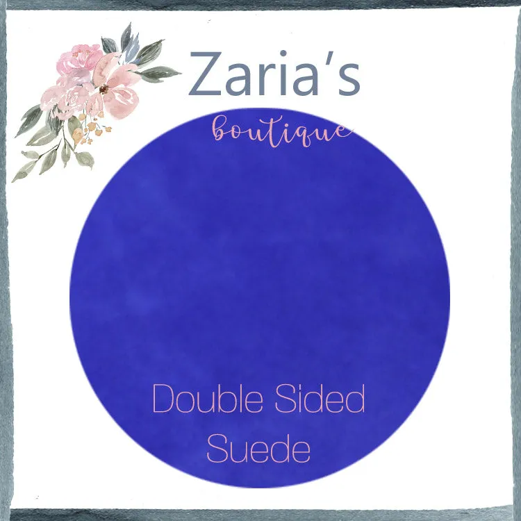 Luxe DOUBLE SIDED Suede Nubuck Faux Leather Sheets ~ Royal Blue