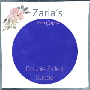 Luxe DOUBLE SIDED Suede Nubuck Faux Leather Sheets ~ Royal Blue