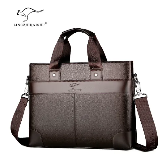 Men Casual Briefcase Business Shoulder Leather Messenger Bags