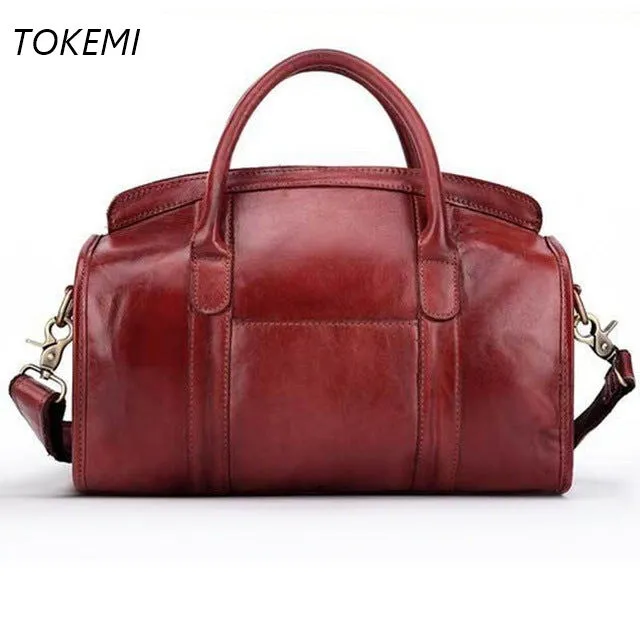 Men's Genuine Leather Vintage Tote Bag..