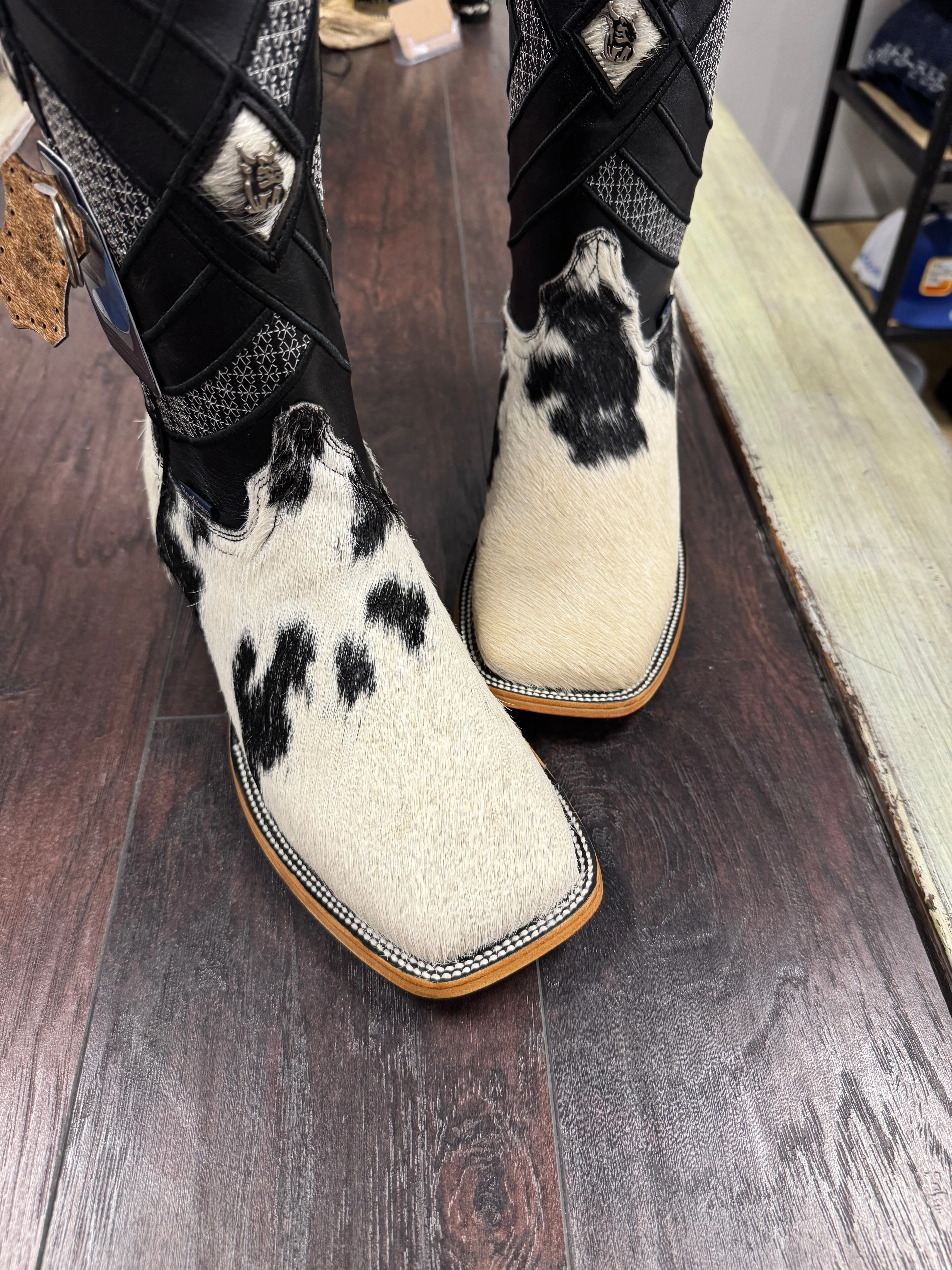 Men’s Rock’Em Cowhide bl/wh