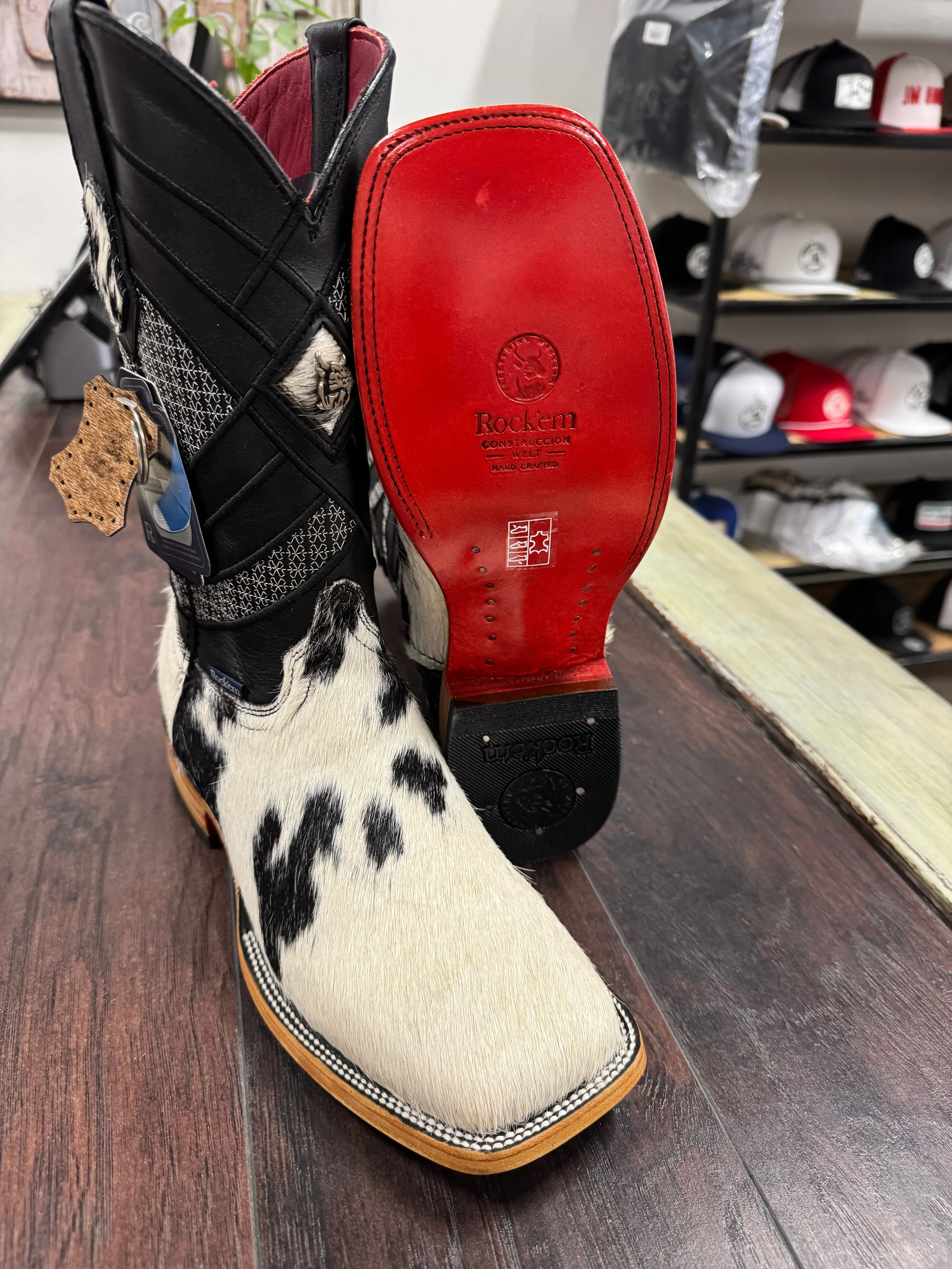 Men’s Rock’Em Cowhide bl/wh