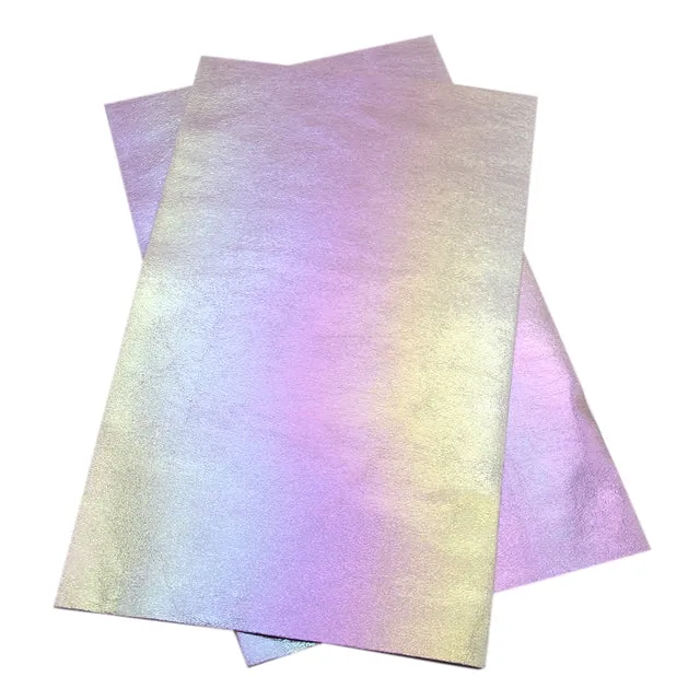 Metallic Faux Leather ~ Pink Mother Of Pearl ~ Pleather ~ Leatherette