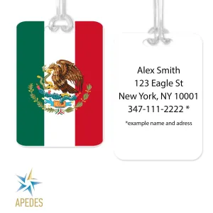 Mexico Flag Rectangle Luggage Tag