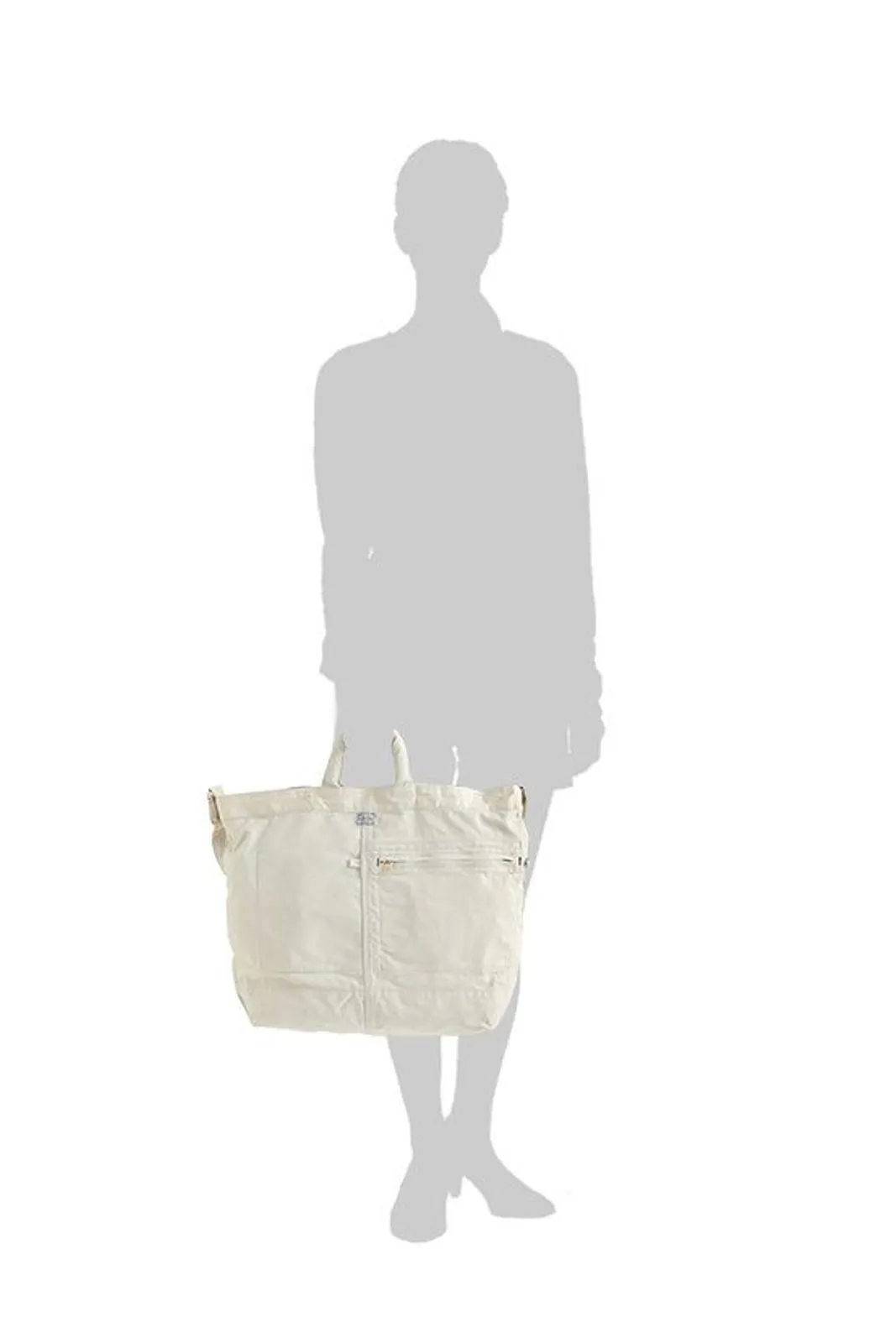 Mile 2Way Tote Bag (L) - White