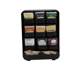 Mind Reader"Baggy" Tea Bag holder and Condiment Organizer, Black