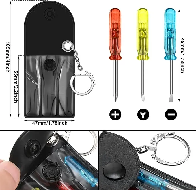 Mini Screwdriver Keychain Bulk LED Flashlight Set Mini Hand Tool Bulk Gifts for Men Adult Father's Day Gifts Birthday Dad Gifts(48 Pcs)