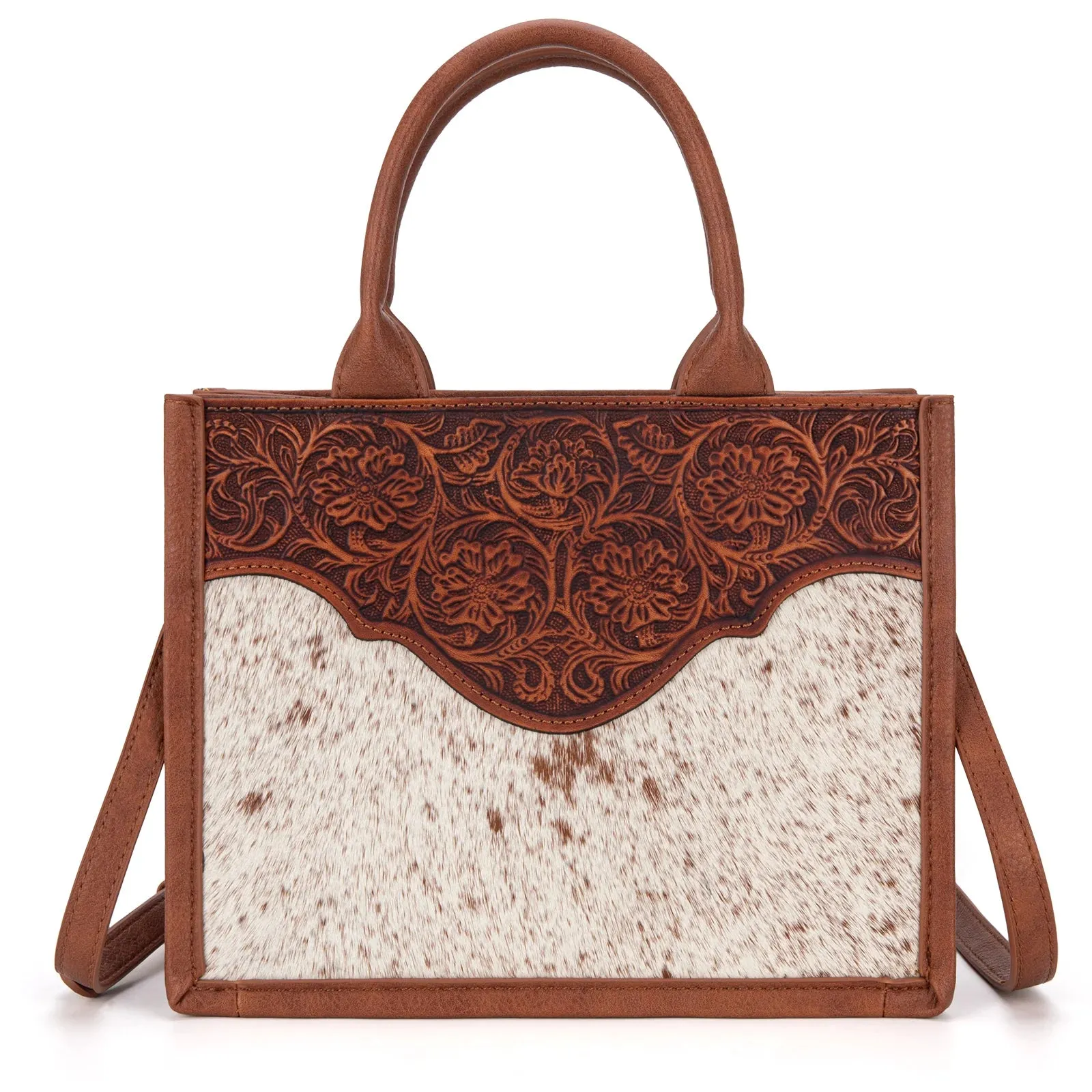 Montana West Genuine Leather Hair-On Cowhide Fringe Bohemian Crossbody (Copy)