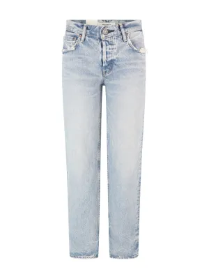 Moussy Vintage Wildwood Low-Rise Straight Jeans in Light Blue