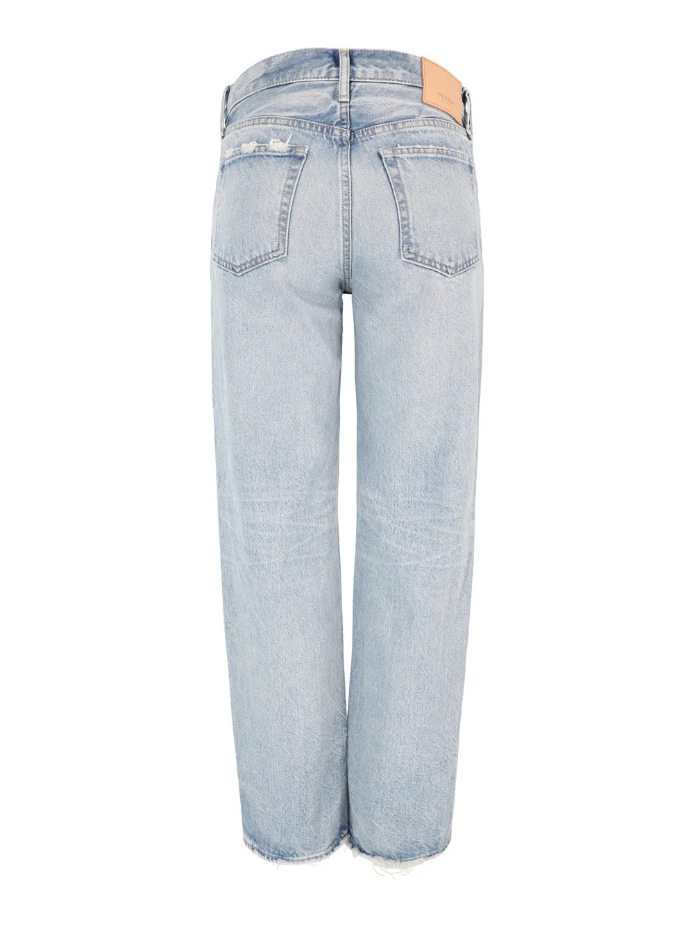 Moussy Vintage Wildwood Low-Rise Straight Jeans in Light Blue
