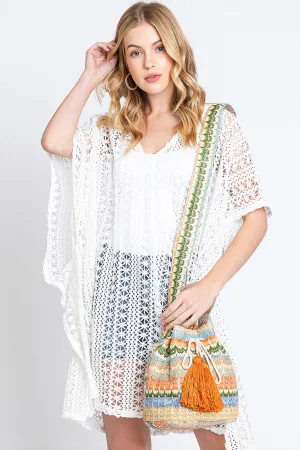 MULTI COLOR STRIPED BUCKET BAG