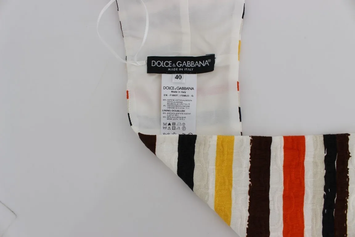 Multicolor striped bandeau top