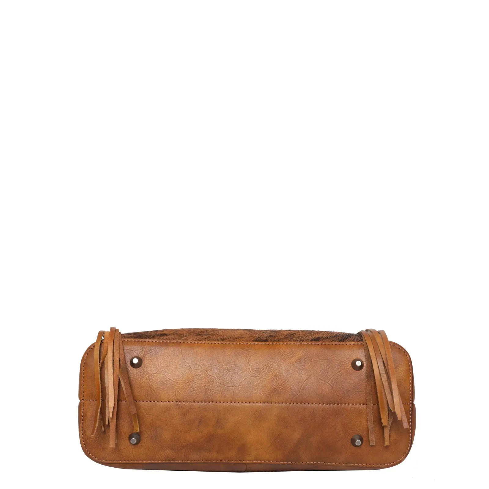 MWRG-044 Montana West Genuine Leather Hand Tooled Hair-on Concealed Carry Tote