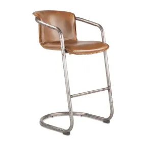 Nisky Leather Bar Chair - Berham Chestnut