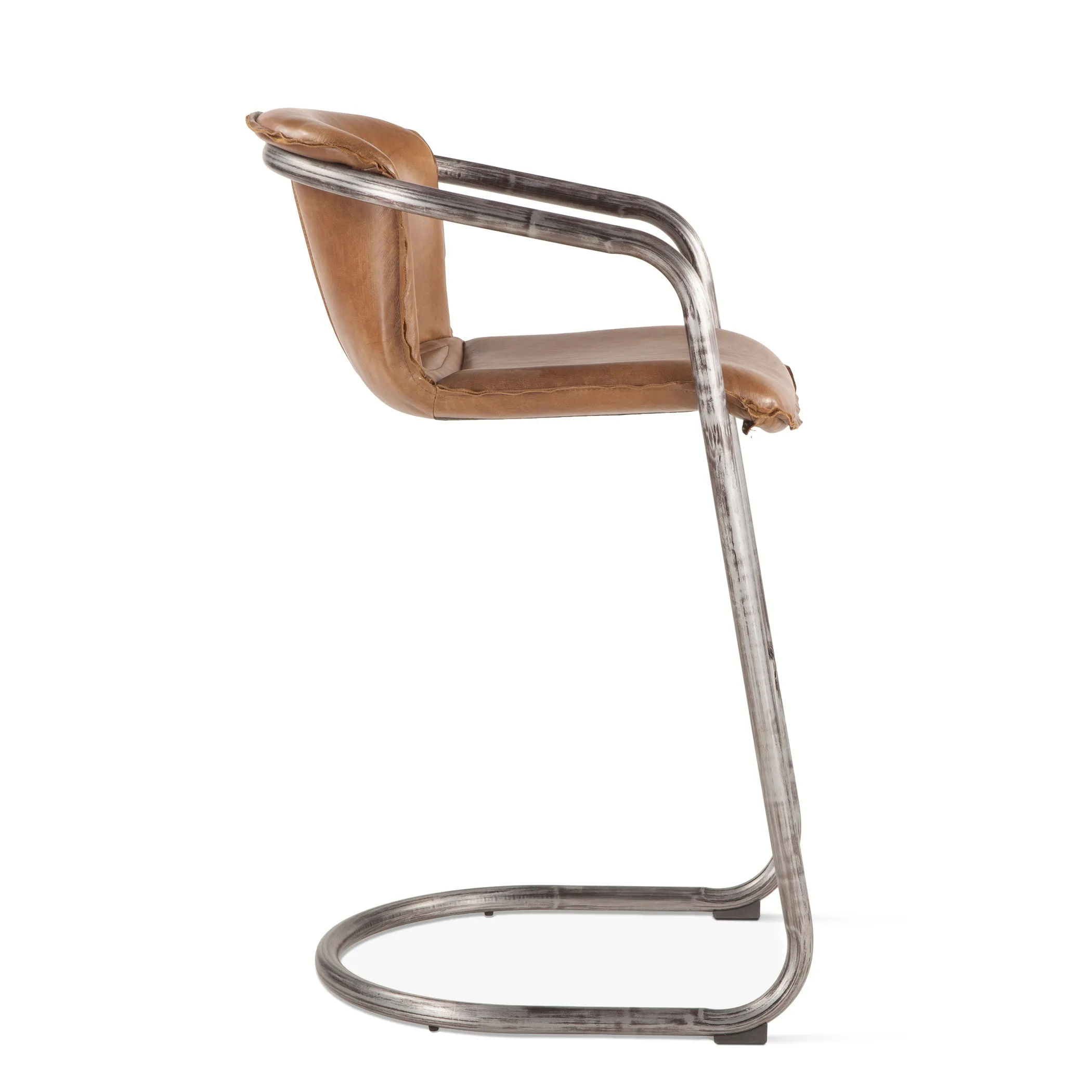 Nisky Leather Bar Chair - Berham Chestnut