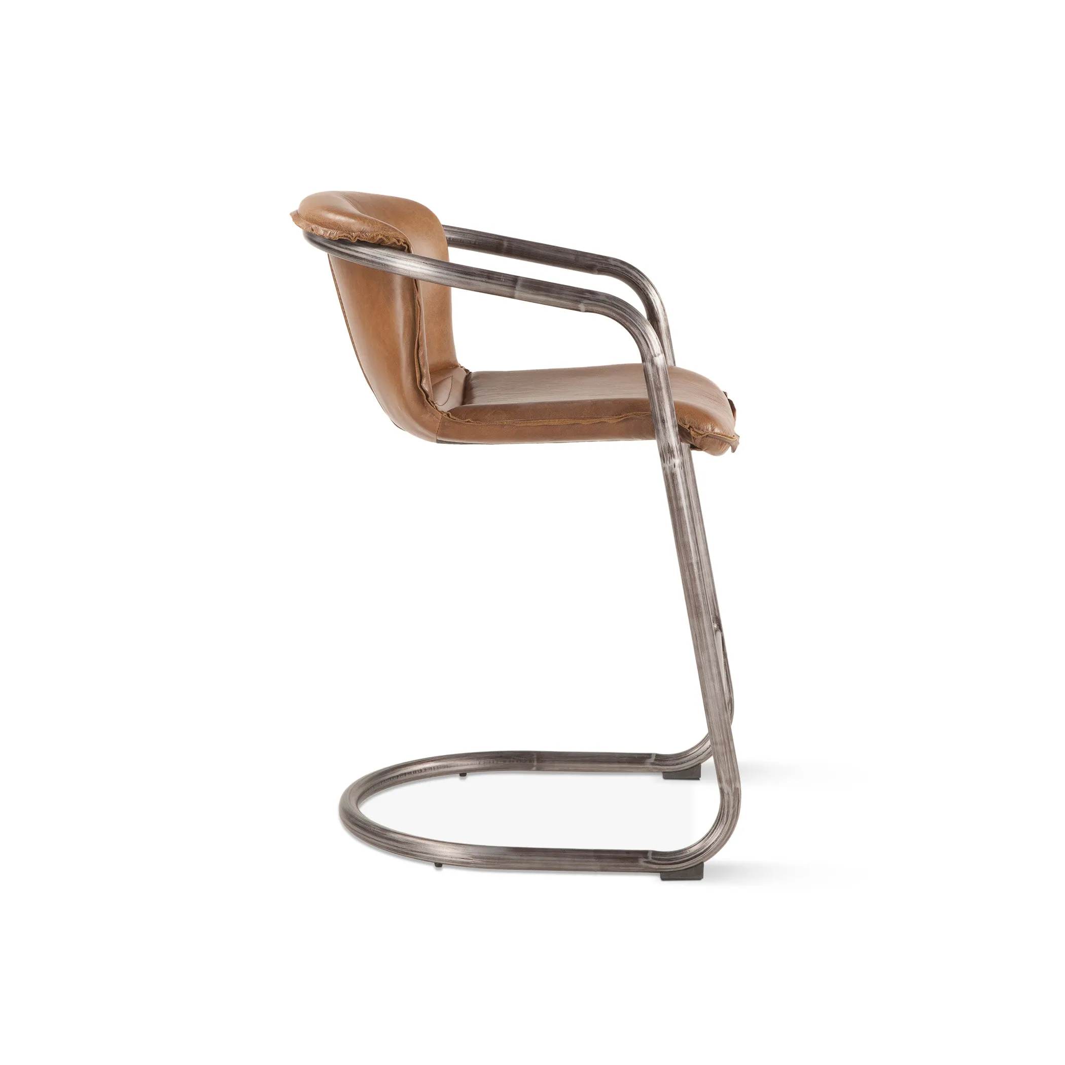Nisky Leather Counter Chair - Berham Chestnut